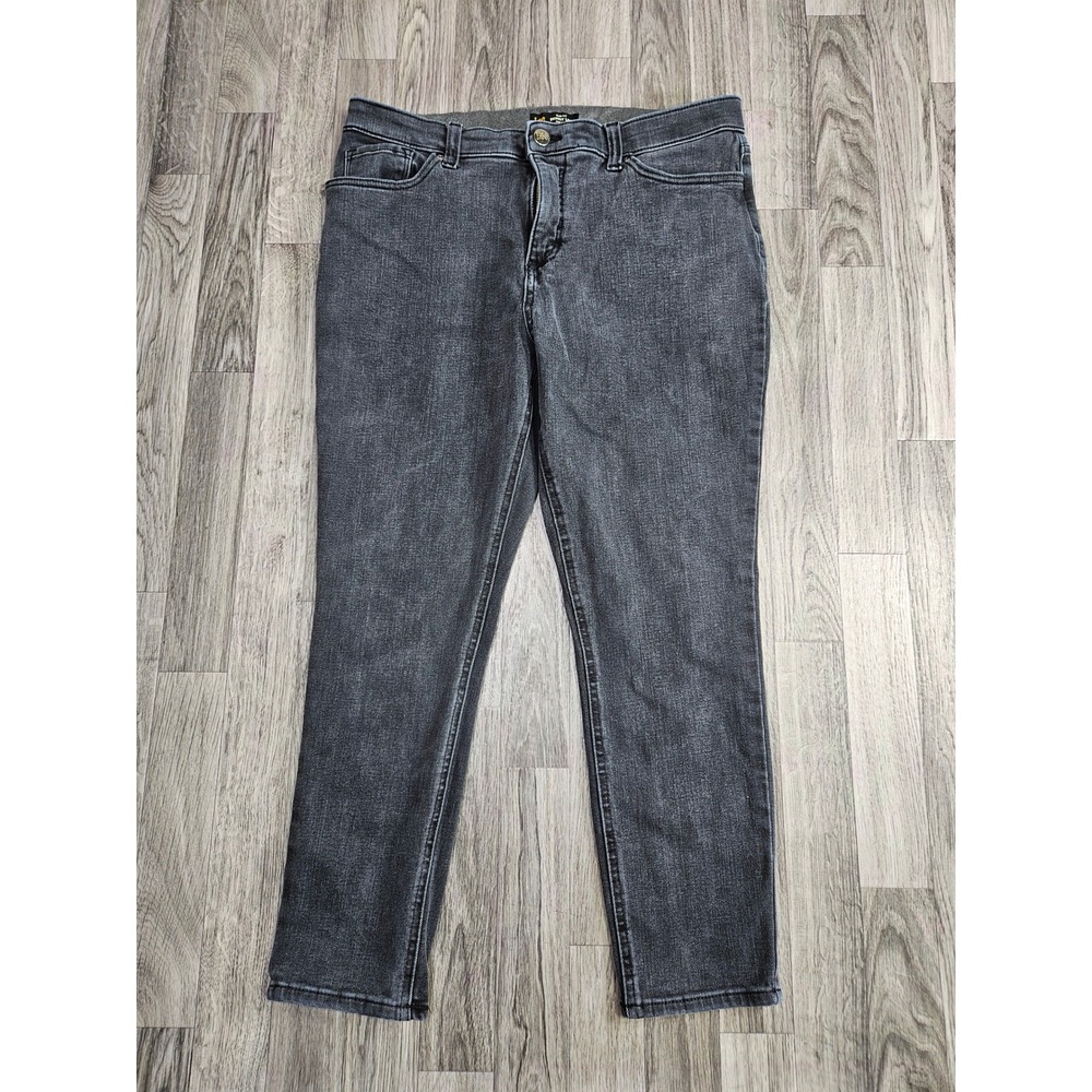Lee Skinny Leg Jeans Women 14 Short Black Excellent Mid Rise Slim Fit Denim